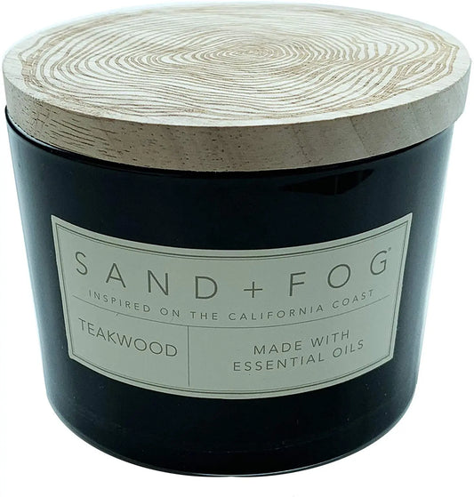 Sand +Fog Teakwood Scented  Candle - Betian-na